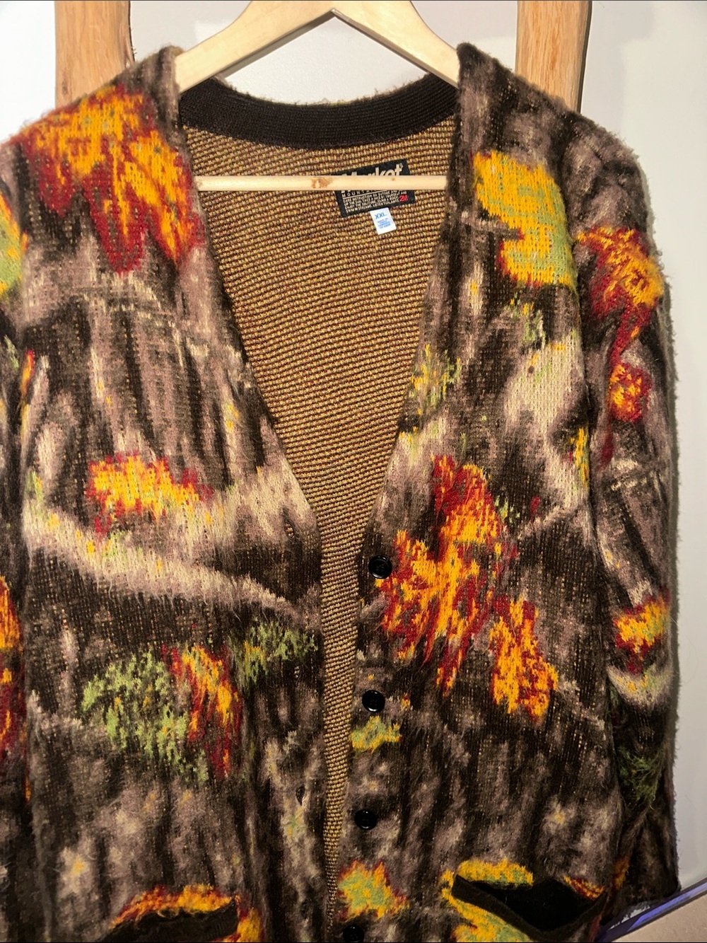NWOT RARE Deadstocked Market Mountaineering Camo Deep Pile Cardigan - Picture 3 of 4
